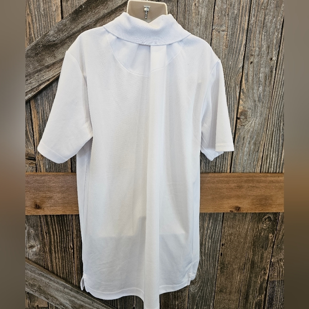 White nautica polo school uniform shirt Short Sleeve Performance Feel 14/16 L - Picture 2 of 6